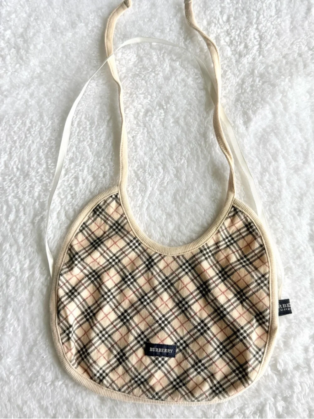 Burberry Baby Bib Infant Girl Boy Unisex logo Nova Check Beige